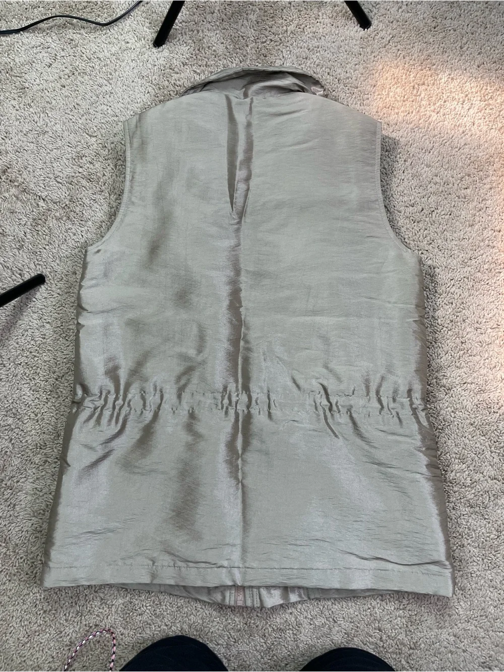 Coldwater Creek Shimmery‎ Champagne Gold Taupe Vest